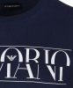 T-shirt Emporio Armani duże logo koszulka męska granatowa bawełniana